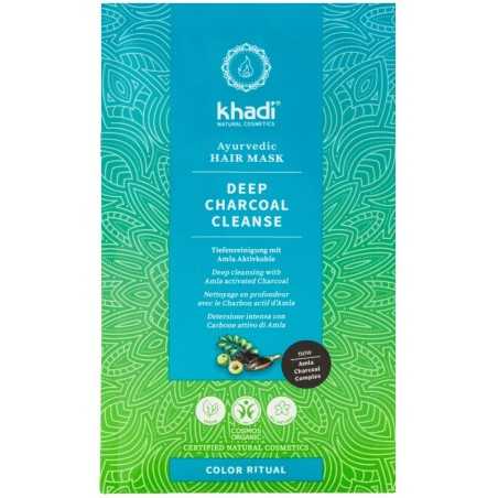 khadi Maschera per Capelli Ayurvedica - Deep Charcoal Cleanse