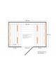 Dimensions pour cabine infrarouge, sauna infrarouge en bois de cèdre rouge pour 4 personnes, à 4 places - HGT RG Suite, Smaragd