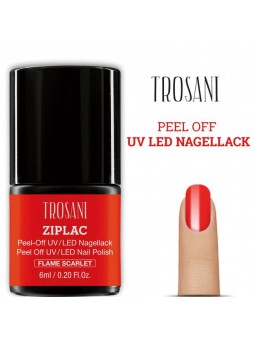 Trosani Ziplac Peel Off UV-Nagellack - Flame Scarlet Orange-Rot