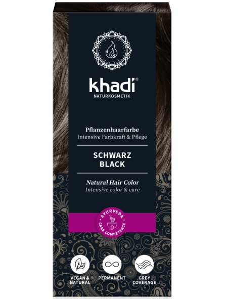 khadi Tinta Naturale per Capelli Nero