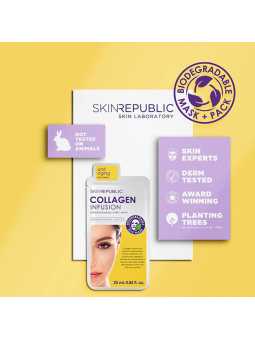 Skin Republic Masque en Coton Collagen Infusion