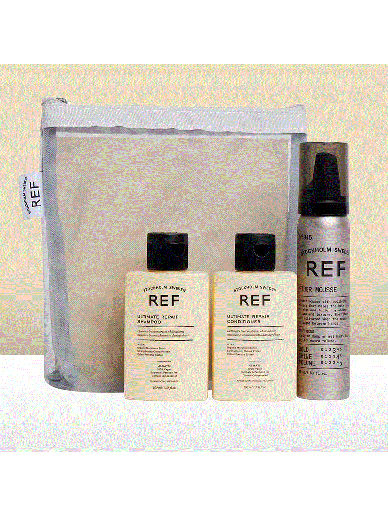 REF Ultimate Repair Travel Bag for dry and damaged hair