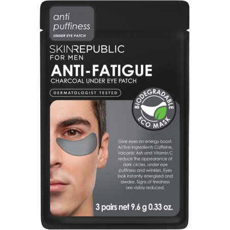 Skin Republic Bende Antifatica per gli Occhi con Carbone Attivo per Uomo